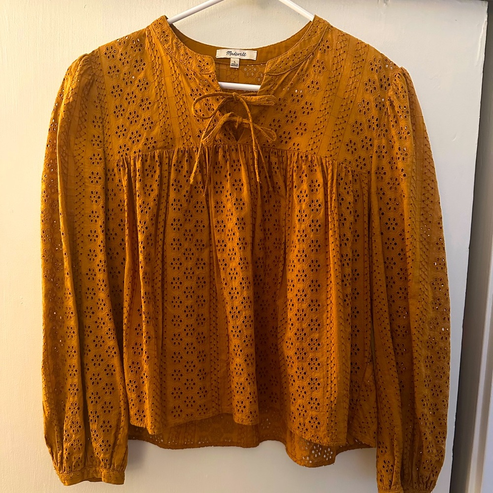 Madewell cropped boho top